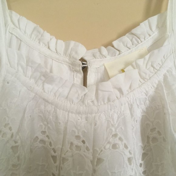 Maeve Anthropologie Tiered Eyelet Midi Dress 8 - Picture 6 of 8